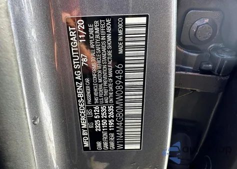 2021 Mercedes-Benz Glb 250 z USA, uszkodzony, nr VIN W1N4M4GB0MW089486